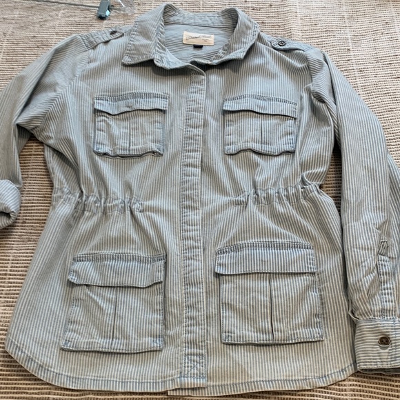 Universal Thread Blue Striped Utility Jacket - Picture 11 of 11